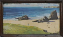 Carriage Print 'The Atlantic Coast' by Langhammer. In an original glazed frame.