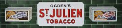 Advertising Enamel Sign 'St Julian Tobacco' semi pictorial measuring 60 in x 14 in. Some expert