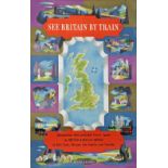 Poster 'See Britain by Train, British Railways, Information from principal travel agents or BR