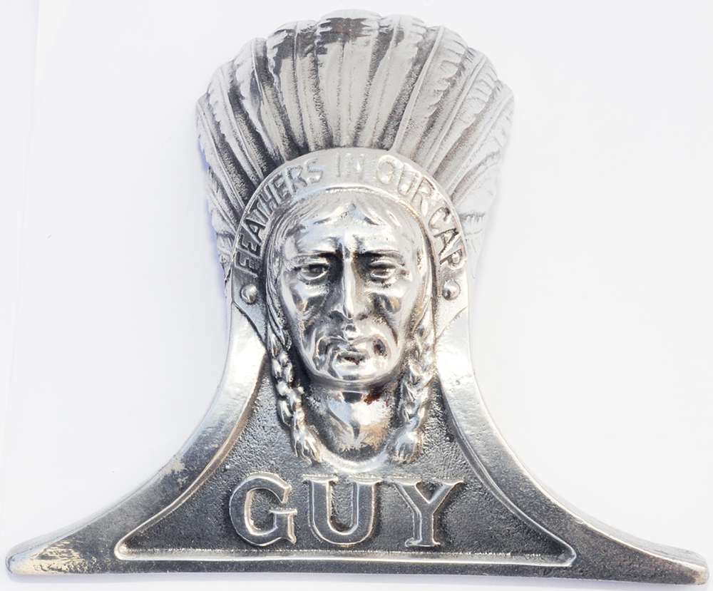 Guy Radiator Emblem, ex Bus, cast alloy in totally original condition with traces of paint.