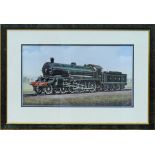 Original Oil Painting on board of LSWR 4-6-0 Urie designed  S15 Class Locomotive No. 498  by the