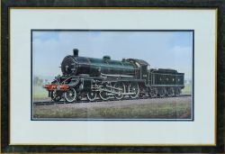 Original Oil Painting on board of LSWR 4-6-0 Urie designed  S15 Class Locomotive No. 498  by the