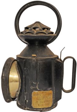 LNER (GNR pattern) Handlamp with fully titled brass plate INSPECTOR F.BARTON KINGS X GDS. Complete