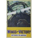 Poster Wartime 'Wings For Victory - Wythnos yr awyrlu', double crown size 20in x 30in. Depicts