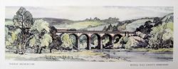 Carriage Print Monsal Dale Viaduct, Derbyshire by Kenneth Steel from the LMR Railway Architecture