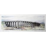 Carriage Print Ribblehead Viaduct, Yorkshire by Kenneth Steel from the LMR Railway Architecture