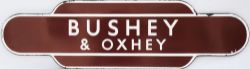 Totem BR(M) BUSHEY & OXHEY fully flanged. Ex LNWR station, opened 1841 between Watford and