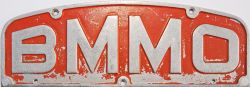 BMMO cast alloy Radiator Badge from a Midland Red Bus. Measures 11in x 4in and is in original