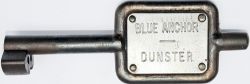 GWR steel Single line Key Token BLUE ANCHOR - DUNSTER. Ex GWR branch from Taunton to Minehead, now