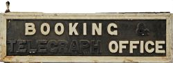 GWR double sided 'V' station sign with metal letters on wood, each side 13 inches x 42 inches