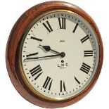 BR(M) LMS Clock No 21222 with 12 inch dial in original oak case with a Smiths Going Barrel movement.