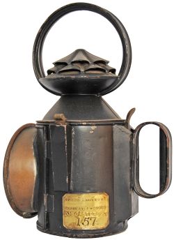 GNR 3 aspect Handlamp GNR double piecrust small pattern, in restored condition stamped on reducing