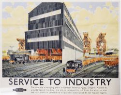 Poster 'Service To Industry - General Service Quay Glasgow', by Alistair McFarland, quad royal