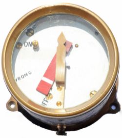 GWR brass cased Home Signal Indicator, manufactured by Tyer & Co with test label inside dated 30/
