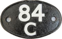 Cast Iron Shed Plate 84C Banbury until September 1963 and then Truro until October 1965. Face