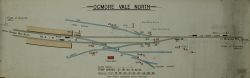 GWR signal box diagram 'Ogmore Vale North' hand coloured dated 5/6/44 from Ogmore Vale South to