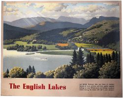 Poster 'The English Lakes - Head Of Windermere' by Ronald Lampitt quad royal size 40 inch x 50 inch.