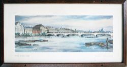 Carriage Print 'London Waterloo Bridge' by Kenneth Steel RBA, SGA from the LNER Post War series