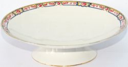 LNER Keswick ware glazed pottery Cake Stand. This is the English pattern with rose decoration.