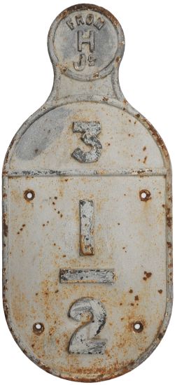 Midland Railway Restricted Clearance cast iron Mile Marker from the Halesowen Joint Railway (GWR &