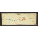GWR signal box diagram 'LOUDWATER' hand coloured in its original frame dated 4/4/42. From Wooburn