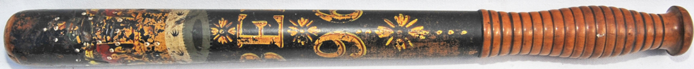 Bristol & Exeter Railway Police Truncheon painted with 'BER 96'. Stamped on top of handle 'Parker - Image 3 of 3