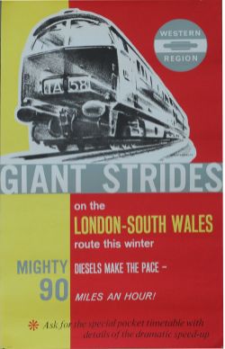 Poster BR(Western Region) 'Giant Strides' by Wolstenholme  double royal 25 inch x 40 inch. Image