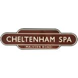 Totem BR(W) CHELTENHAM SPA MALVERN ROAD, rare fully flanged version, first ever to appear at