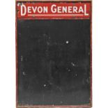 Devon General Poster Board complete with original Devon General enamel Poster Board Heading, white