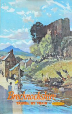 Poster British Railways 'Brecknockshire - Travel by Train' by Jack Merriott, double royal size 25