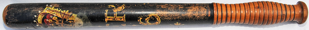 Bristol & Exeter Railway Police Truncheon painted with 'BER 96'. Stamped on top of handle 'Parker - Image 2 of 3