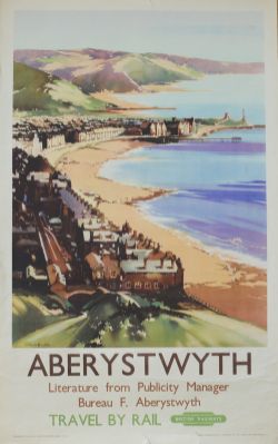 Poster BR(W) 'Aberystwyth' by Claude Buckle circa 1950, double royal size 25 inch x 40 inch. A