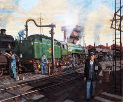 Original Painting by acclaimed artist Frank Johnson (1917-1998). Depicting British Railways