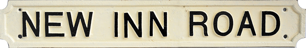 Cast Iron Birmingham Street Nameplate 'NEW INN ROAD', The actual road is situated in Birmingham 19 - Image 2 of 2