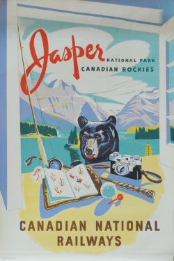 Poster - Canadian National Railways 'Jasper - National Park - Candadian Rockies' anon. Measuring