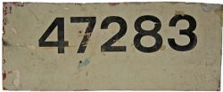 Aluminium Number Panel from Class 47 Locomotive No 47283. Released to traffic January 1996, the loco