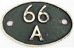 Shedplate 66A Polmadie until March 1972, totally ex loco condition with original green paint on