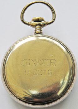 GWR post grouping Top wound and set Nickel cased Guards watch, the Swiss made 15 jewelled Limit No 2