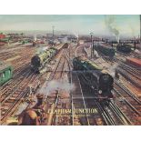 Poster British Railways 'Clapham Junction' by Terence Cuneo, quad royal size 40 inches x 50