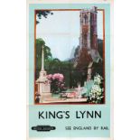 Poster BR(E) 'Kings Lynn - See England By Rail' by Fred Taylor, double royal 25 x 40 inches. View of