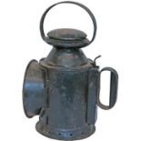 L&NWR 3 aspect Handlamp with original reservoir and a BR burner. Stamped on reducing cone 'LNWR