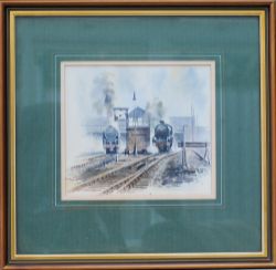 Original Watercolour Painting by Peter Annable, Guild of Railway Artists. Depicting a Nottingham