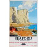 Poster British Railways 'Seaford - On The Sussex Coast - Frequent Electric Trains from London