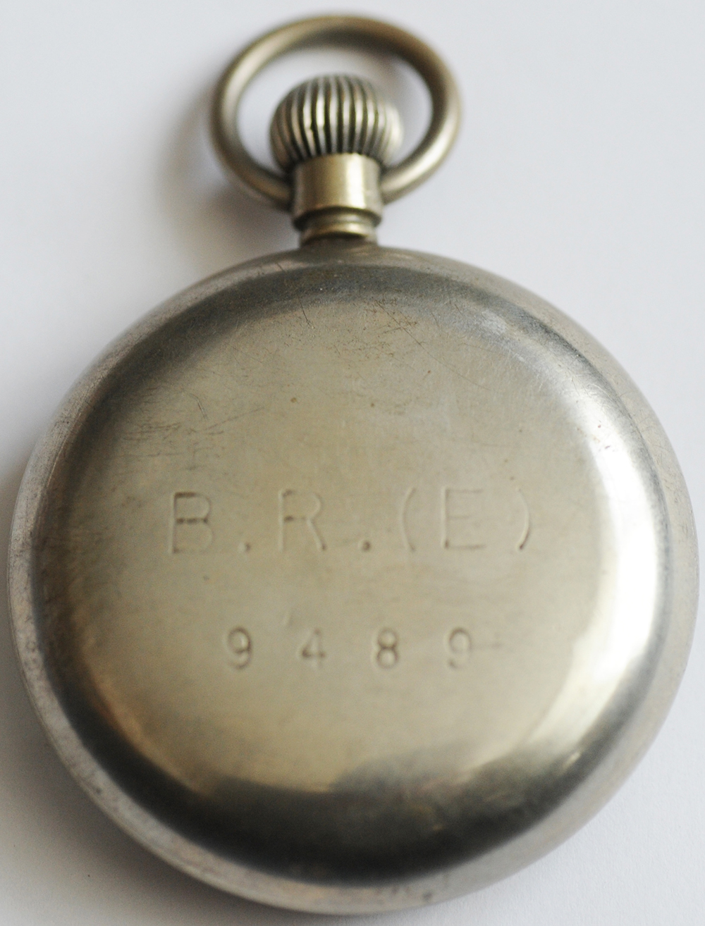 BR(E) Pocketwatch engraved on rear 'B.R.(E) 9489'.Swiss Made Tissot Antimagnetique with second