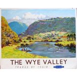 Poster British Railways 'The Wye Valley - Travel By Train' by  Gyrth Russell quad royal 40 x 50