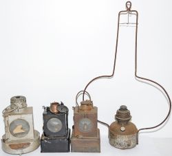 A selection of signal lamp interiors to include one LNER plated HAVENHOUSE, one LNER plated
