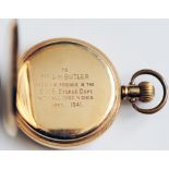 Presentation Pocket Watch to' Mr GH Butler From His Friends in the GWR Stores Department With All