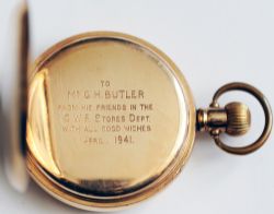 Presentation Pocket Watch to' Mr GH Butler From His Friends in the GWR Stores Department With All