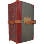 GWR leather bound Book , purple with gold lettering on spine 'G.W.R HRR & RC DEPT - MENUS' A