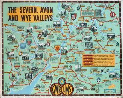 Poster GWR & LMS Joint 'The Severn, Avon & Wye Valleys' by John Pearson Sayer (grafton Arts) quad